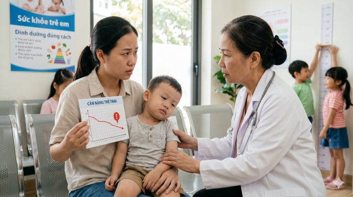 Dấu hiệu trẻ tăng cân chậm?