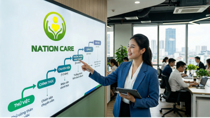 Lộ trình phát triển rõ ràng tại Nation Care
